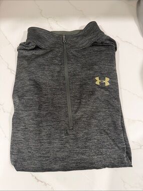 Under Armour Dark Gray Heather Half-Zip Athletic Pullover